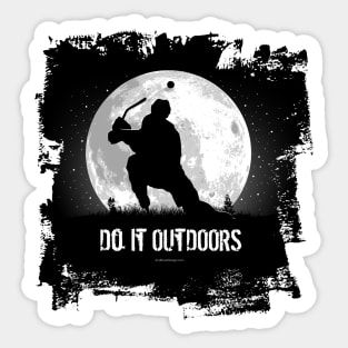 Do It Outdoors - pond hockey Sticker